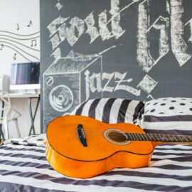 Music inspired bedroom